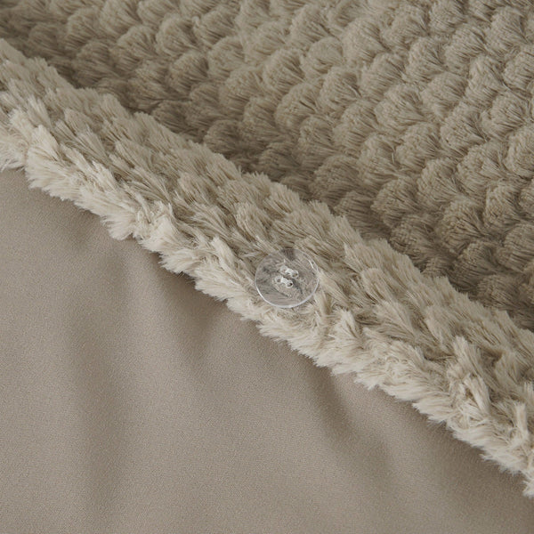 Bettbezug - Fur Teddy Taupe